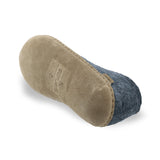 Chaussure avec semelle en cuir - Bleu denim