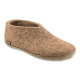 Brown slipper on a white background