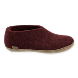 Shoe with leather sole - Beet