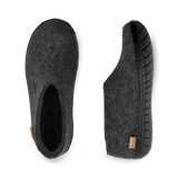 Chaussure glerups avec semelle de Caoutchouc noir en anthracite