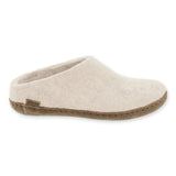 Slip-on with leather sole - White