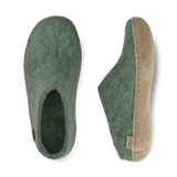 Slip-on with leather sole - Moss