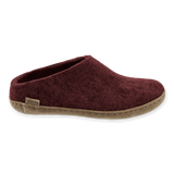 Slip-on with leather sole - Beet
