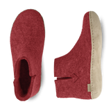 Boot with leather sole - Red