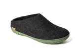 Slip-on with green rubber sole - Charcoal