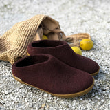 Slip-on with rubber sole - Beet