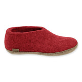 Chaussure avec semelle en cuir - Rouge
