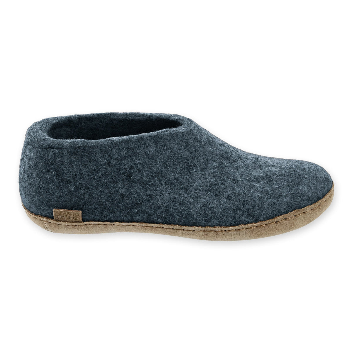 Chaussure avec semelle en cuir - Bleu denim