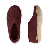 Shoe with leather sole - Beet
