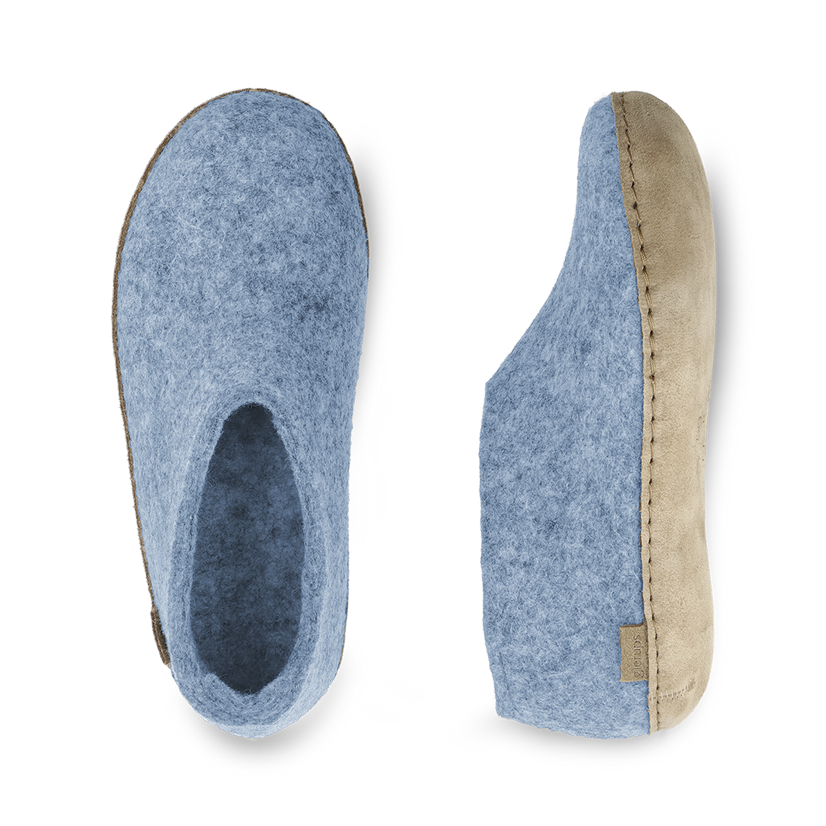 Chaussure avec semelle en cuir - Azur