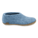 Chaussure avec semelle en cuir - Azur
