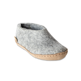 Chaussure pour enfant avec semelle de cuir en gris