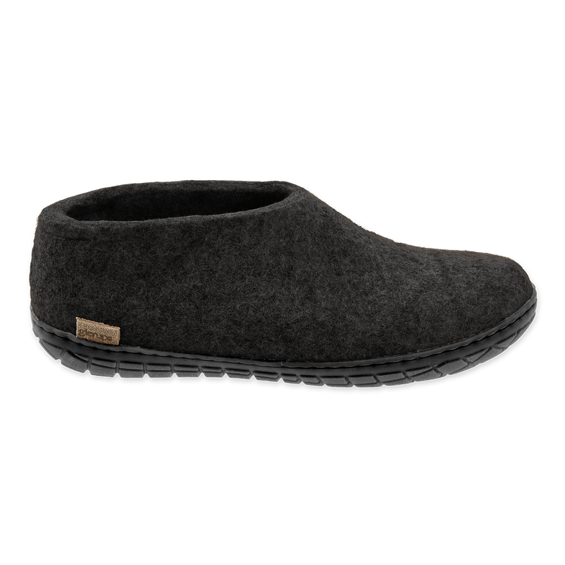 Shoe with black rubber sole - Charcoal