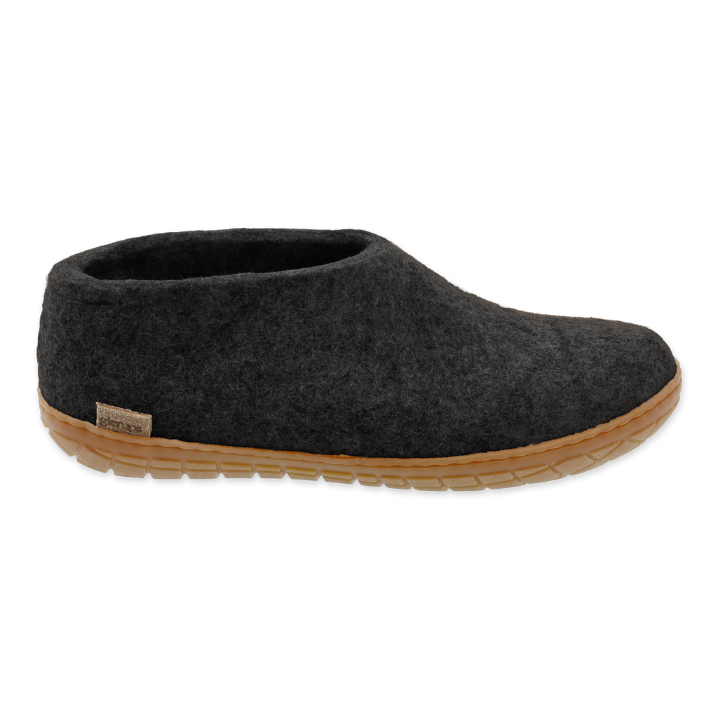 glerups Shoe with rubber sole, Charcoal