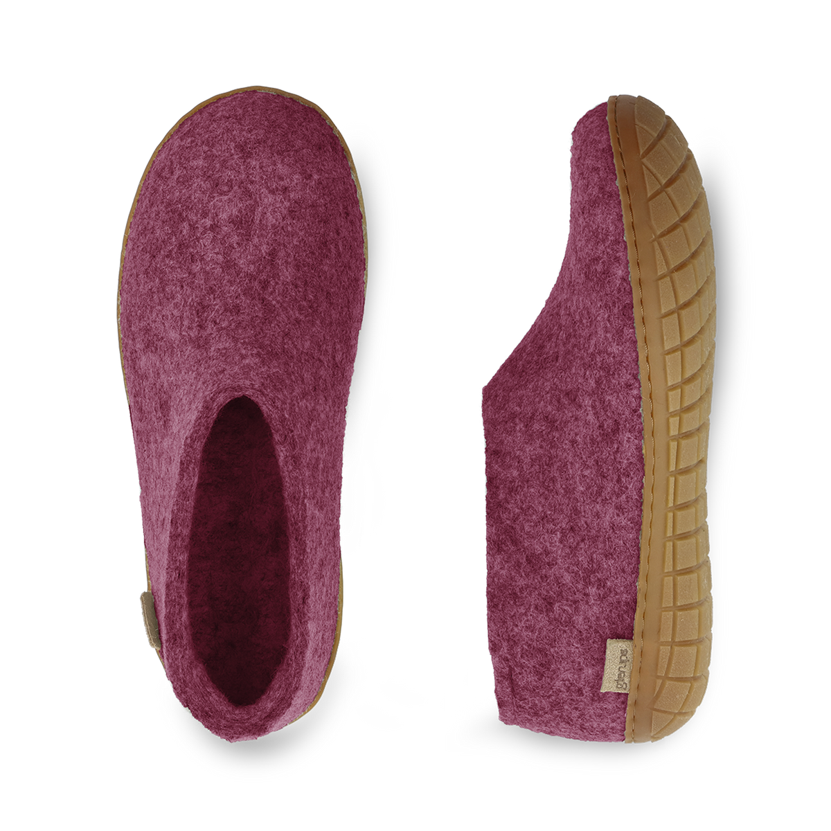Shoe with rubber sole - Cranberry