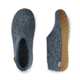 Chaussure Glerups avec semelle de caoutchouc en bleu denim