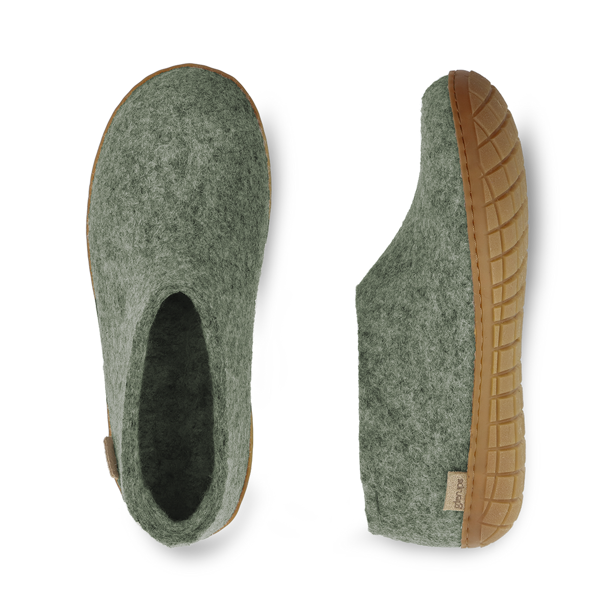 Shoe with rubber sole - Moss