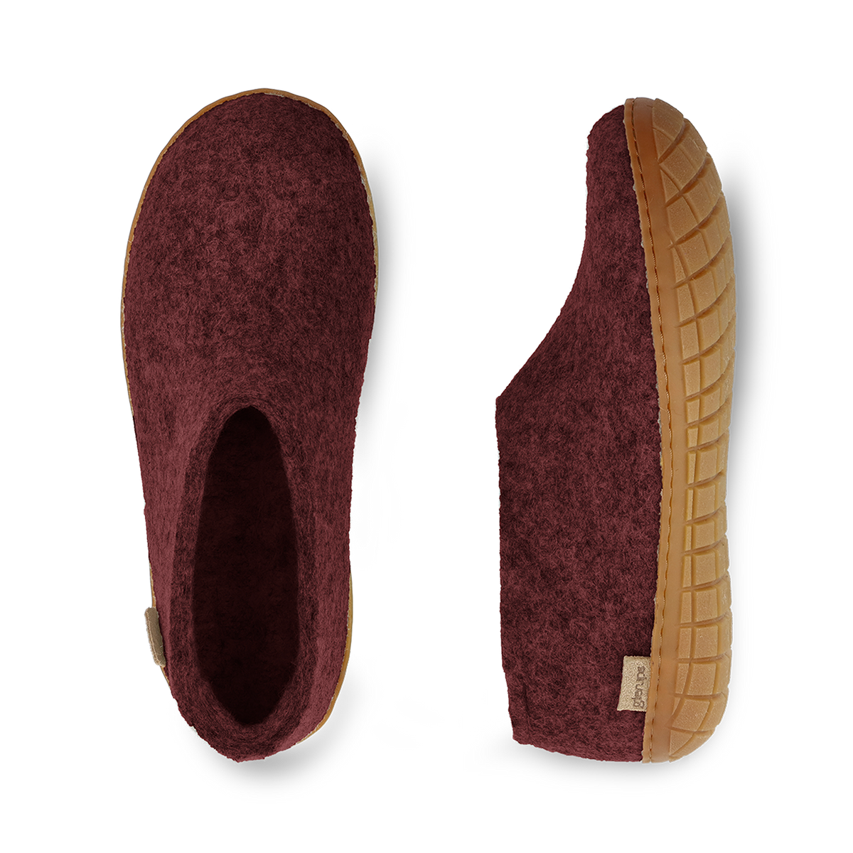 Chaussure avec semelle en caoutchouc - Betterave