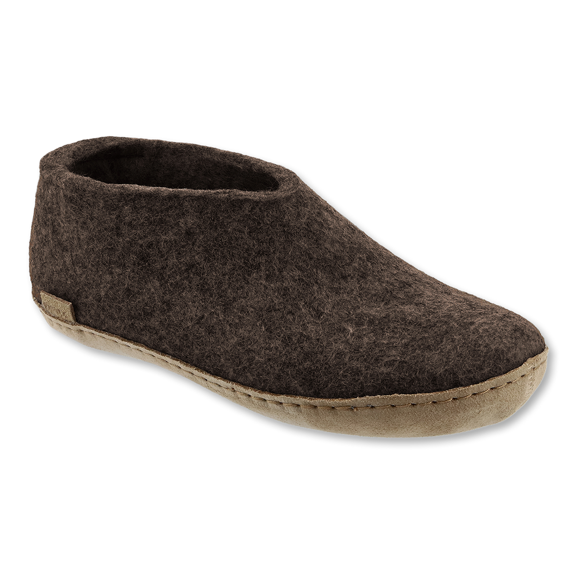 Chaussure avec semelle en cuir - Brun