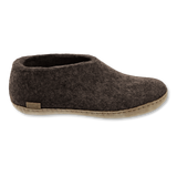 Chaussure avec semelle en cuir - Brun