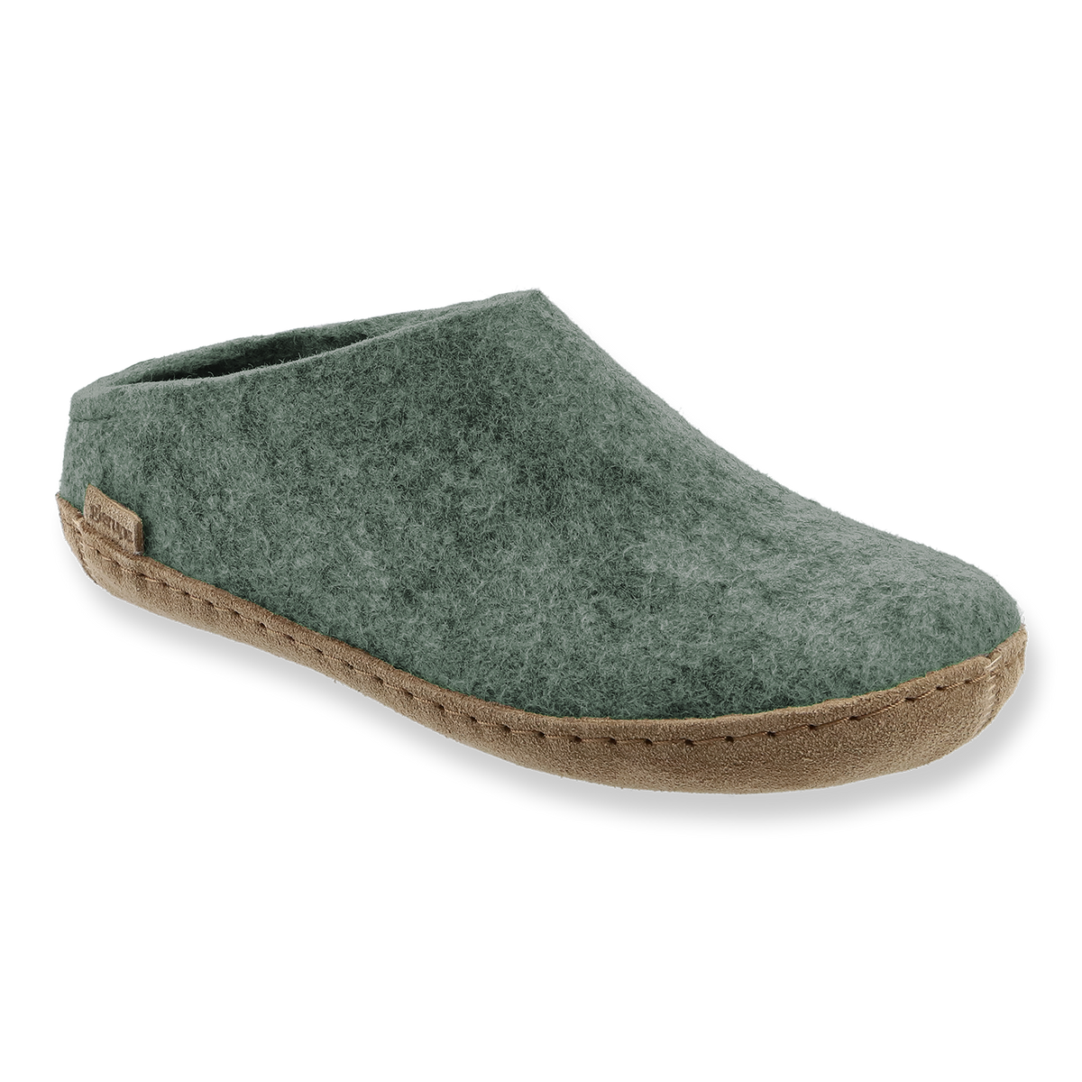 Slip-on with leather sole - Moss