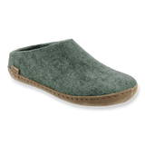 Slip-on with leather sole - Moss