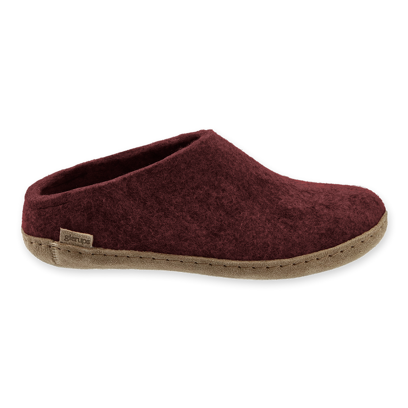 Slip-on with leather sole - Beet