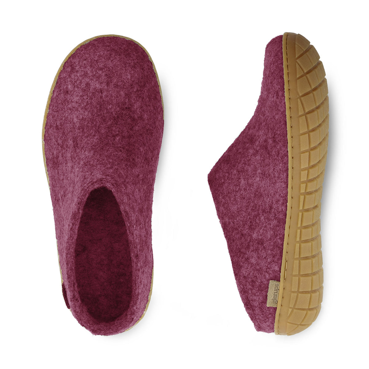 Slip-on with rubber sole - Cranberry