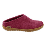 Slip-on with rubber sole - Cranberry