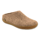 Brown slipper on a white background