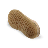 Brown textured rubber sole on a white background