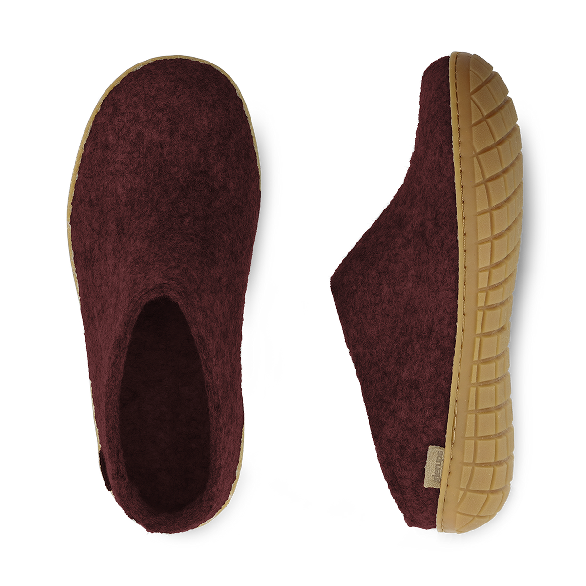 Slip-on with rubber sole - Beet