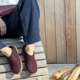 Slip-on with rubber sole - Beet