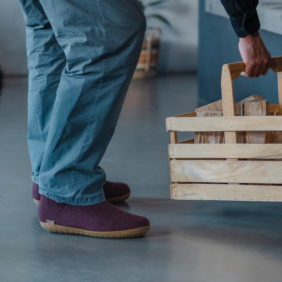 Chaussure avec semelle en caoutchouc - Betterave