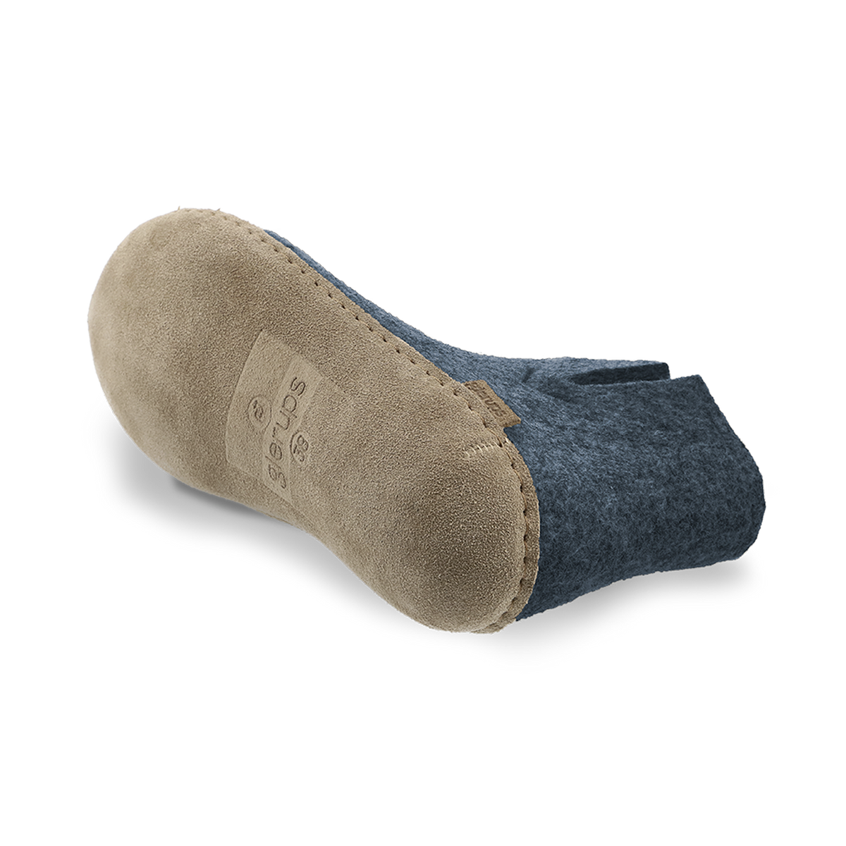 Bottillon avec semelle en cuir - Bleu denim