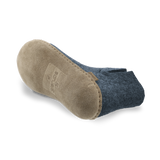 Bottillon avec semelle en cuir - Bleu denim