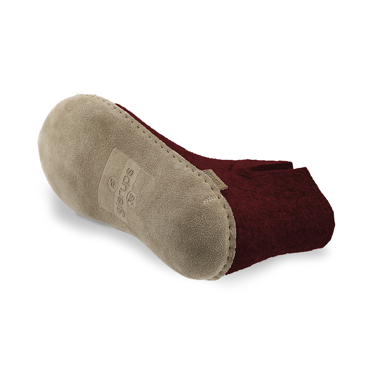 Boot with leather sole - Beet