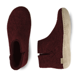 Boot with leather sole - Beet