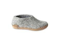Shoe Junior Chaussure pour enfant avec semelle de cuir en gris