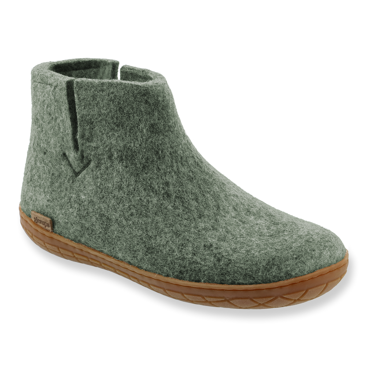 Boot with rubber sole - Moss
