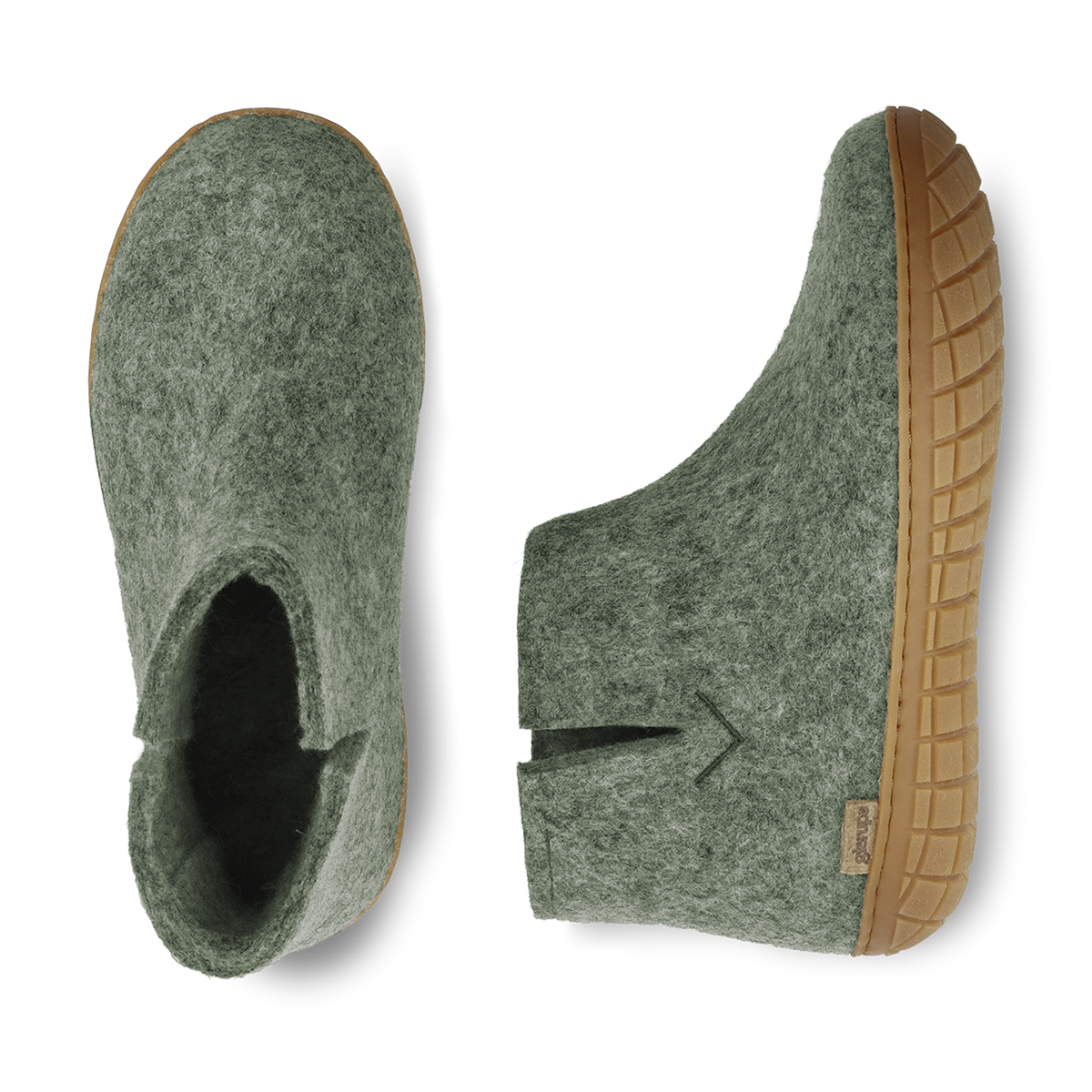 Boot with rubber sole - Moss