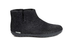Boot Dark gray ankle boot on a white background