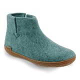 North Sea wool boot with a natural rubber sole on a white background.