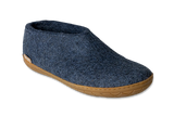 Chaussure Glerups avec semelle de caoutchouc en bleu denim