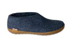 Shoe Chaussure Glerups avec semelle de caoutchouc en bleu denim