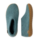 North Sea  shoes with honey rubber soles on a white background