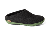 Slip-on with green rubber sole - Charcoal