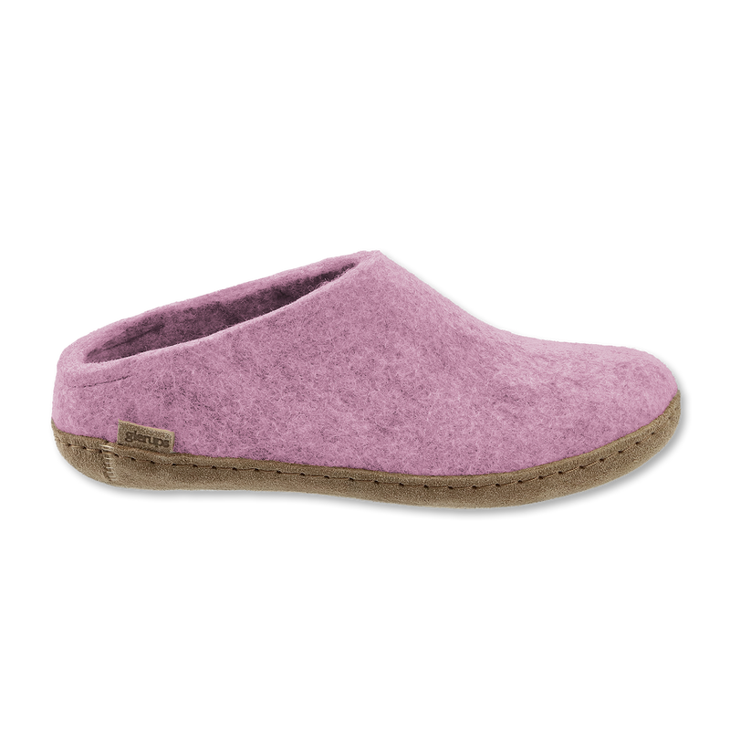 Sans-gêne avec semelle en cuir - Fleur